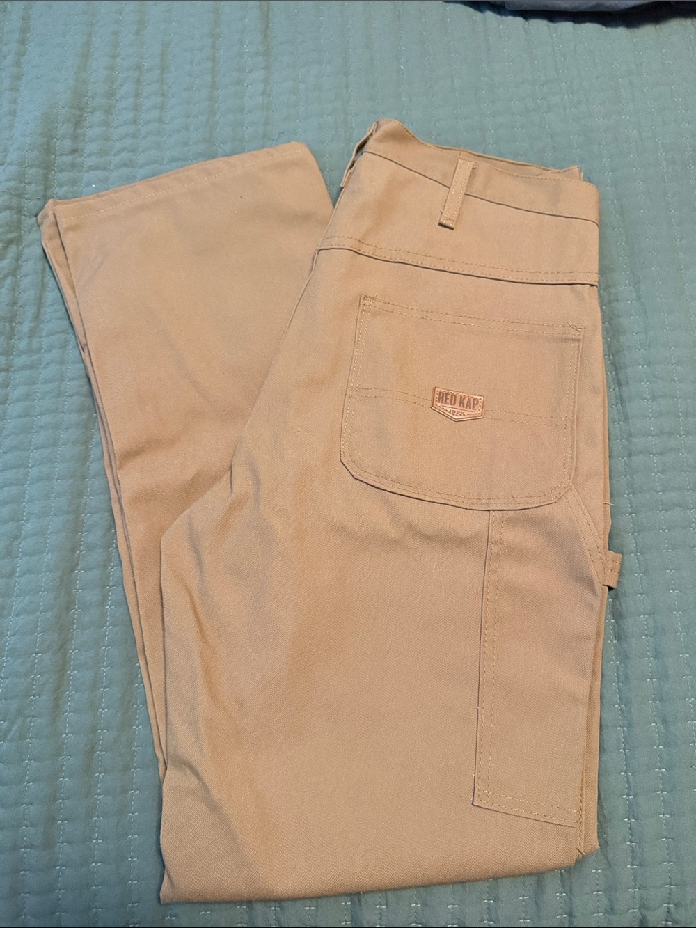 Men's Tan Work Pants - Durable Straight Fit